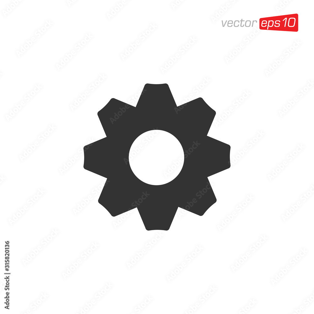 Gear Icon Design Illustration Vector