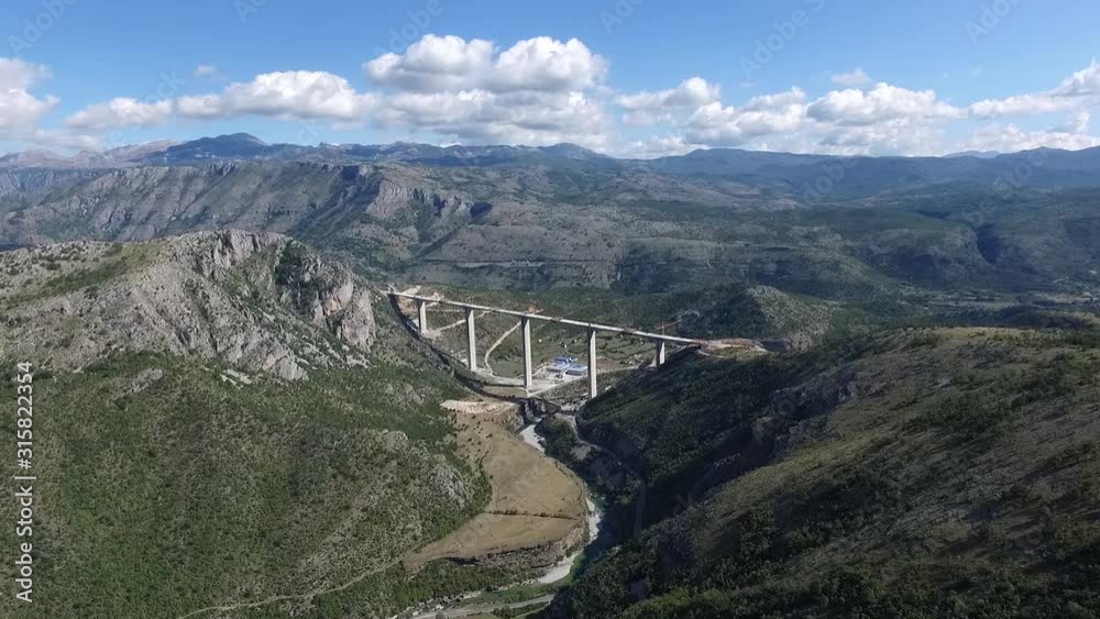 Aerial view of mountains and mountain roads, Montenegro Aerial view of mountains and mountain roads, Montenegro