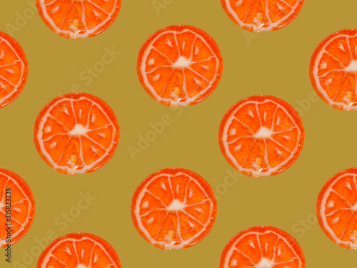 Seamless pattern with citrus slices.