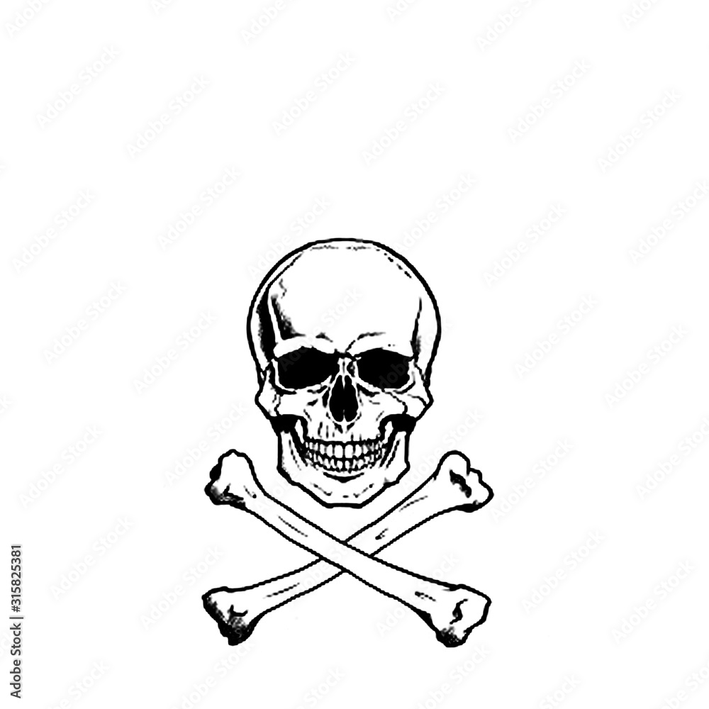 どくろ 頭蓋骨 骨 ドクロ 髑髏 パイレーツ 海賊 Stock イラスト Adobe Stock