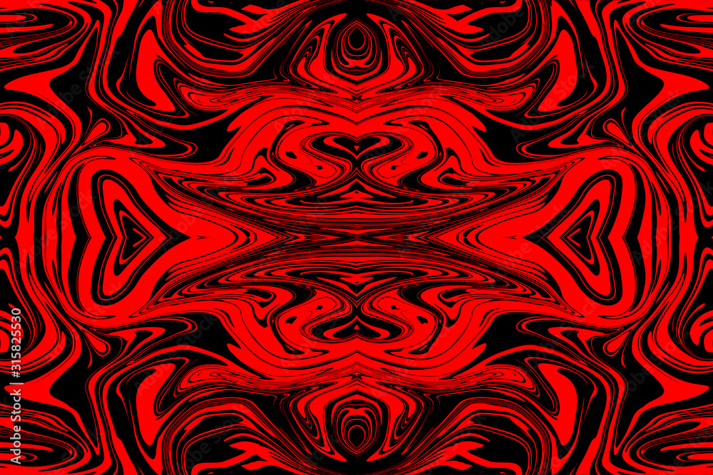 red and black liquid color. abstract background and texture.