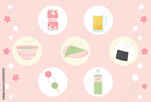 春　お花見　食べ物　セット