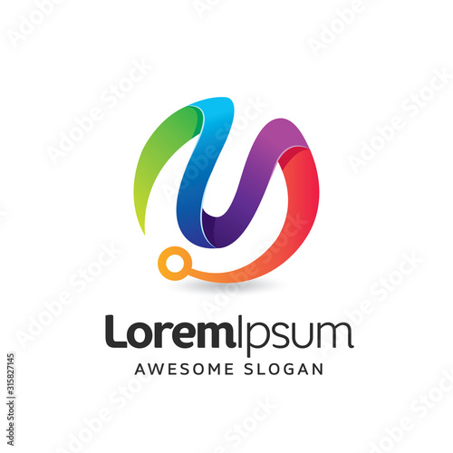 Abstract Colorful Logo Design Element
