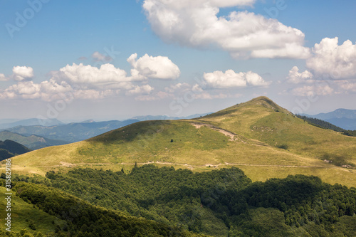 Panoramic view from Vezhen peak, western Balkan Mountains, 2198m high.