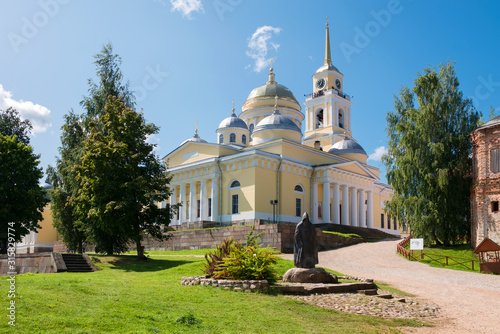 Nilo-Stolobenskaya Pustyn  is situated on Stolobny Island in Lake Seliger. Tver region, Russia photo