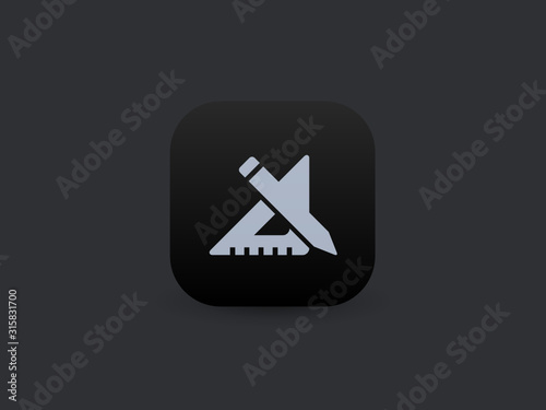 Free Download Triangle Ruler -  App Icon - GFXLoad