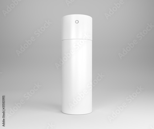 Bottle for skin, deodorant, after shave, perfume, lotion, shampoo, gel, isolated on white background. 3d illustratiot.