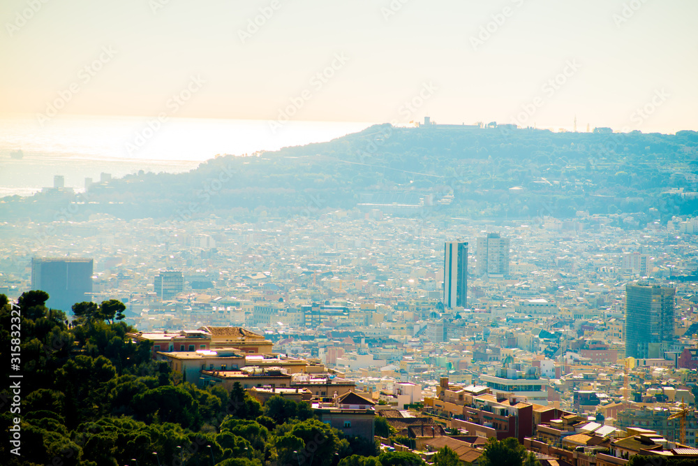 Obraz premium Tourists destination Barcelona, Spain. Barcelona is known as an Artistic city located in the east coast of Spain..