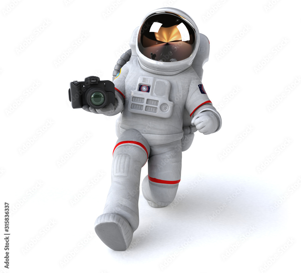 Fun astronaut - 3D Illustration
