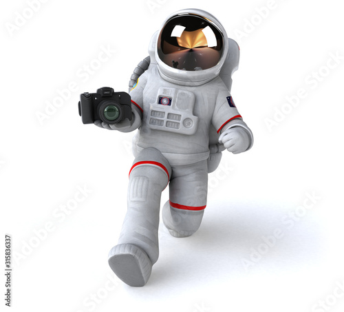 Fototapeta Naklejka Na Ścianę i Meble -  Fun astronaut - 3D Illustration