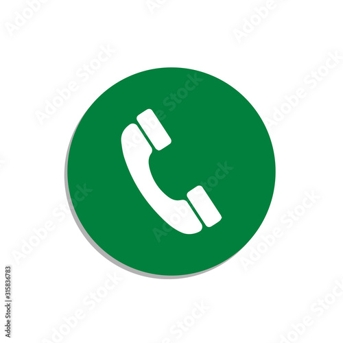 Cell phone vector icon. Telephone call icon. Ringing phone icon