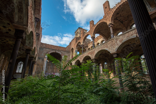 The ruins of the old abandoned Synagogue in Vidin, Bulgaria. Located near the Baba Vida Fortress. One of the largest Jewish temples in Bulgaria. photo
