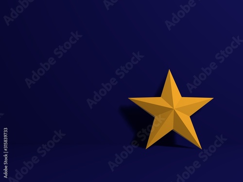 colored stars on a background, 3d illustration 