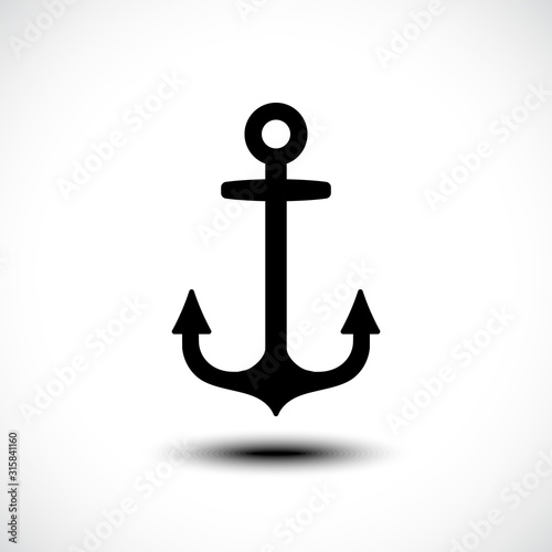 Sea anchor icon. Vector illustration