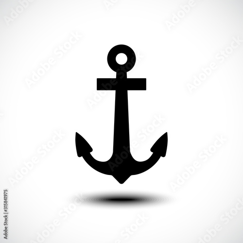 Sea anchor icon. Vector illustration