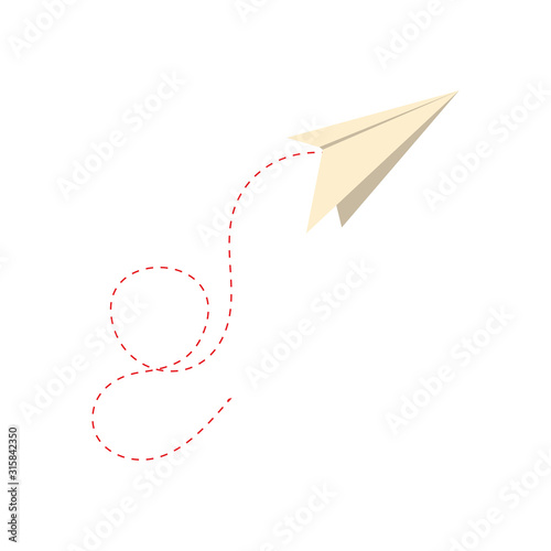 paper airplane flying icon