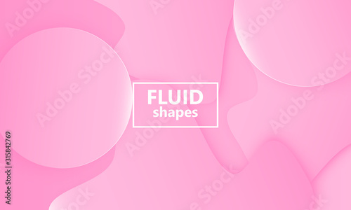 Pink design. Fluid shapes. Vector illustration.