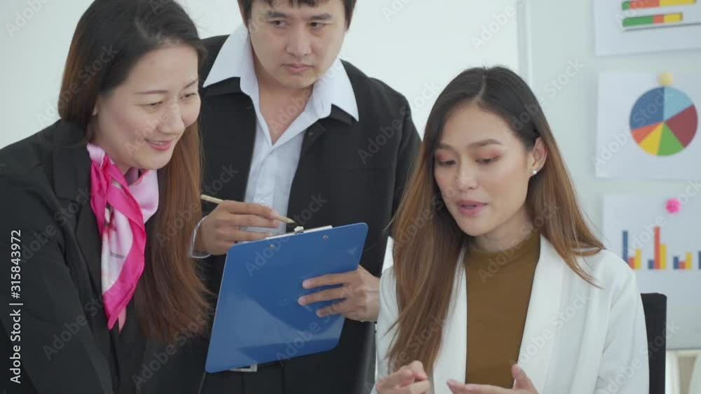 Business women presenting business plans