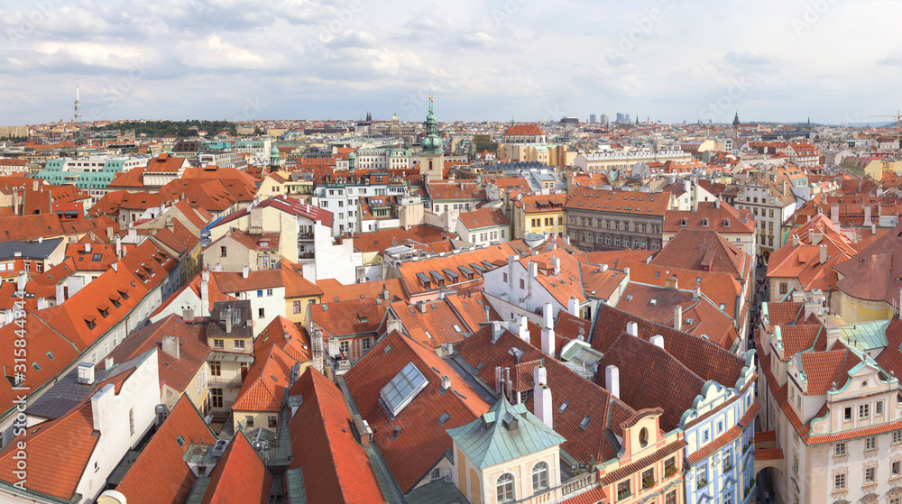 Panoramic view of Prague. Czech Republic.