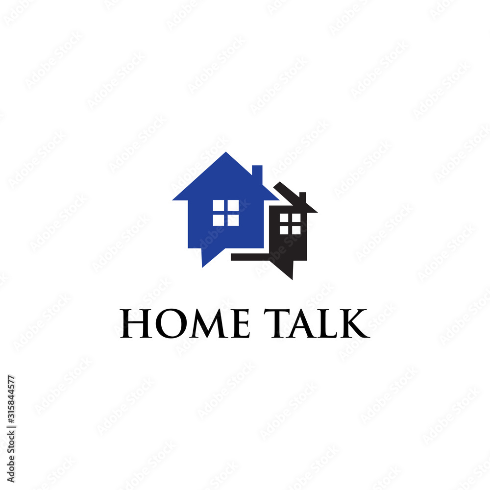 Home talk logo designs, real estate logo template