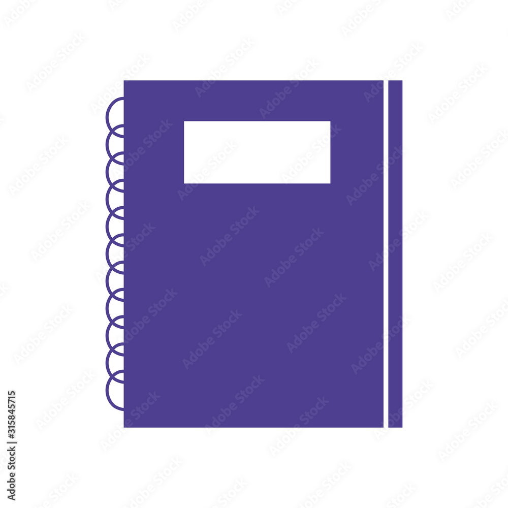 notebook school supply isolated icon notebook school supply isolated icon
