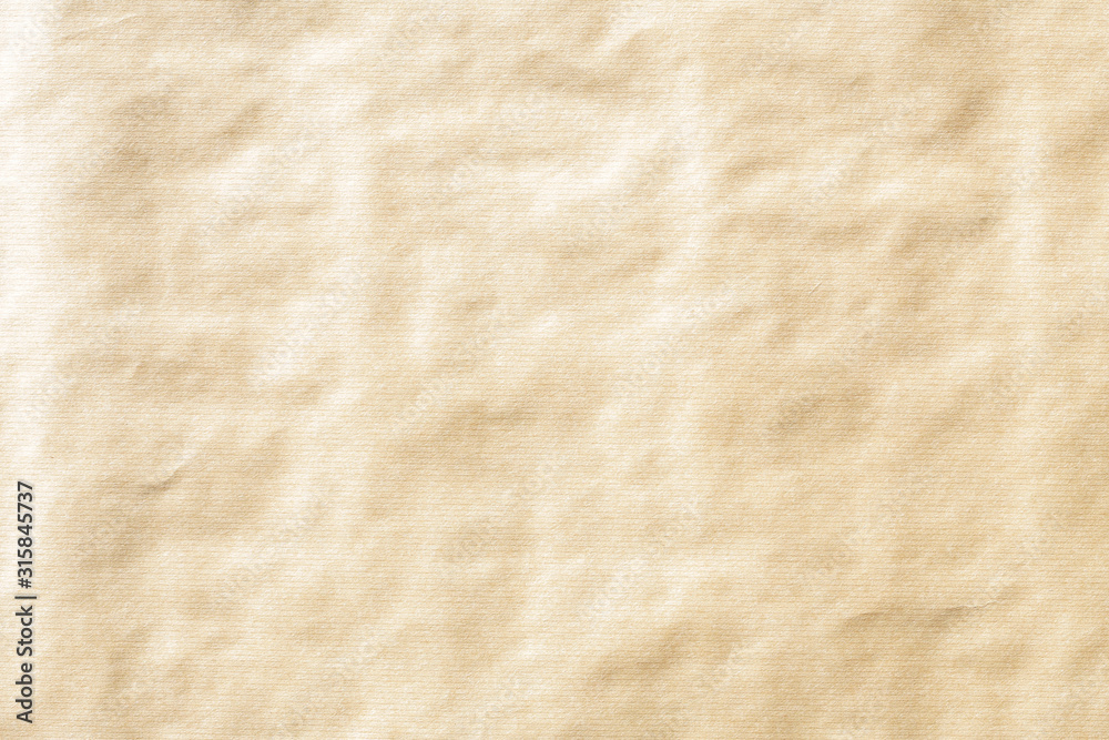 Brown crumpled background paper texture