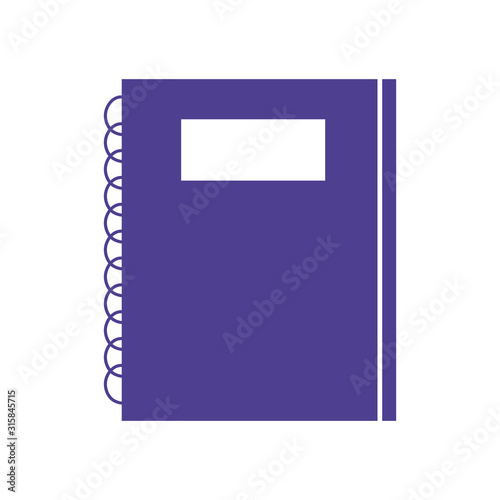 notebook school supply isolated icon