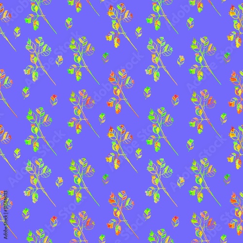 Children's drawing style, flowers seamless pattern. Multicolored naive style floral pencil hand drawn. Design for fabric, wallpaper, kids room, packaging, paper, print. Color design. © Nina Maria