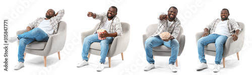 African-American man relaxi...