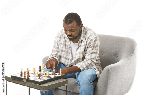 African-American man playin...