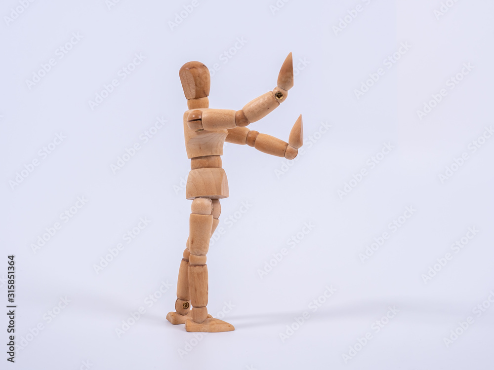Wooden mannequin push anything , Wooden figure action Wooden mannequin push anything , Wooden figure action