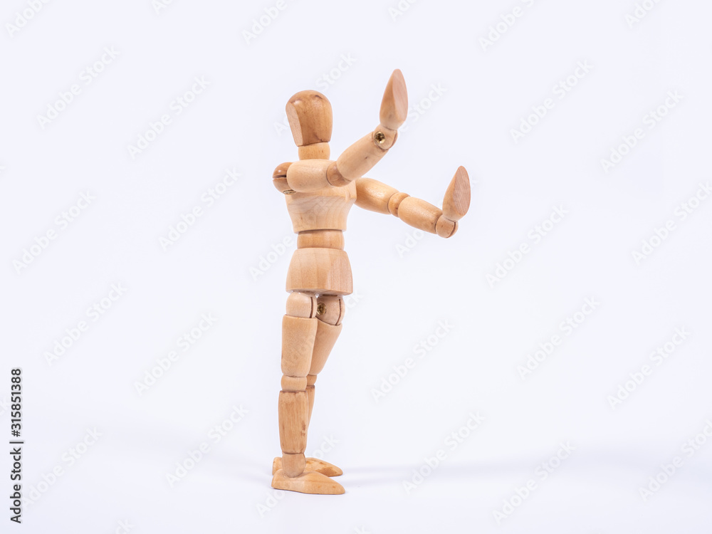 Wooden mannequin push anything , Wooden figure action Wooden mannequin push anything , Wooden figure action