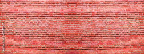 Old brick wall. Panoramic background. 