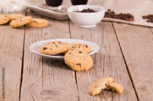 Chocolate chip cookies.	