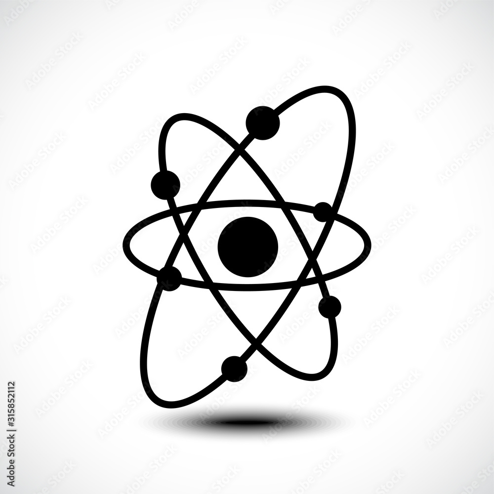 Atom icon, atom symbol. Vector illustration Atom icon, atom symbol. Vector illustration