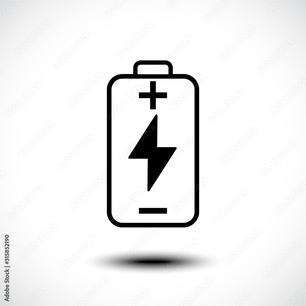 Battery Charging icon. Flat design for web or mobile app. Vector illustration Battery Charging icon. Flat design for web or mobile app. Vector illustration