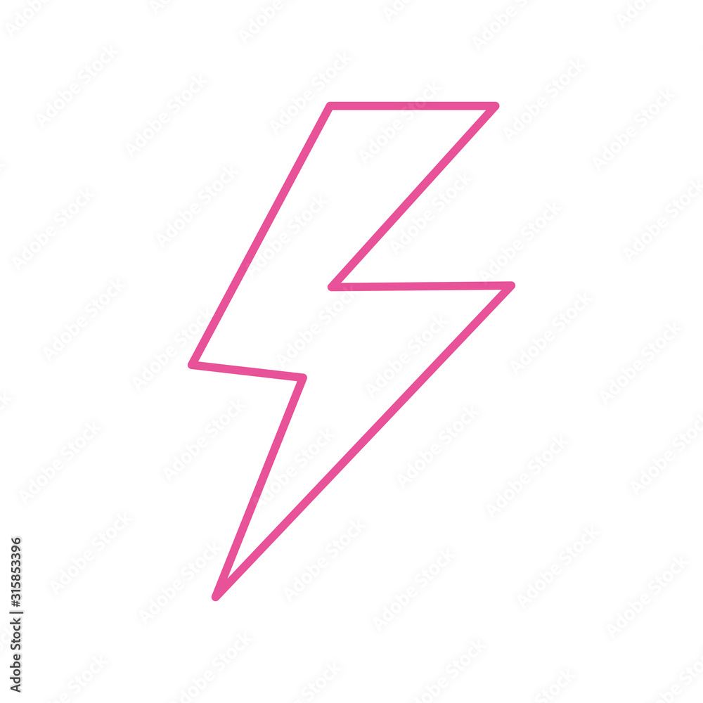 thunder ray power isolated icon thunder ray power isolated icon