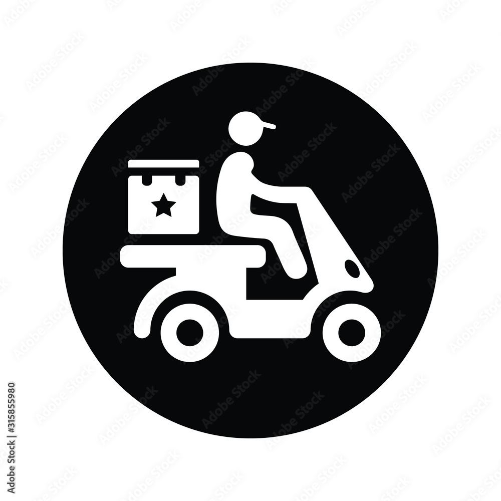 Delivery boy, courier, product shipping icon