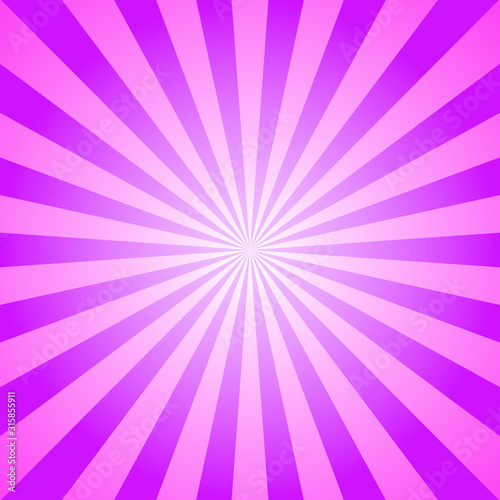 Sunlight background. Violet and pink color burst background. Fantasy Vector illustration. Magic Sun