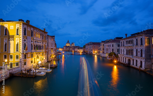 Grand canal and Basilica Santa Maria della Salute  Venice  Italy.