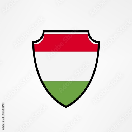 Free Download Shield flag of Hungary vector logo and icon - GFXLoad