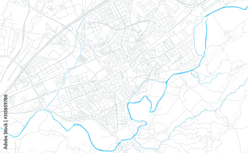 Fototapeta premium Alcala de Henares, Spain bright vector map