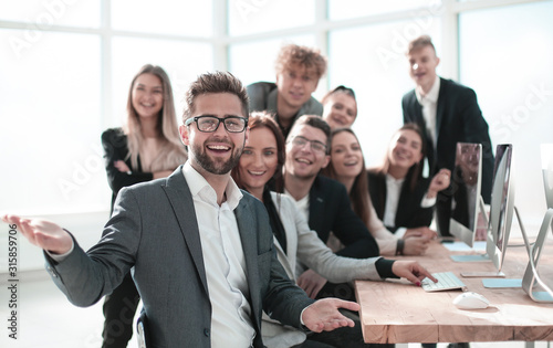 young businessman and business team in the workplace.