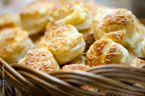 Close up shot of fresh scones © skovalsky