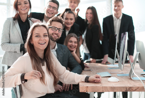 group of diverse office employees in the workplace.