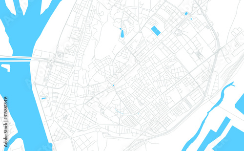 Huelva, Spain bright vector map
