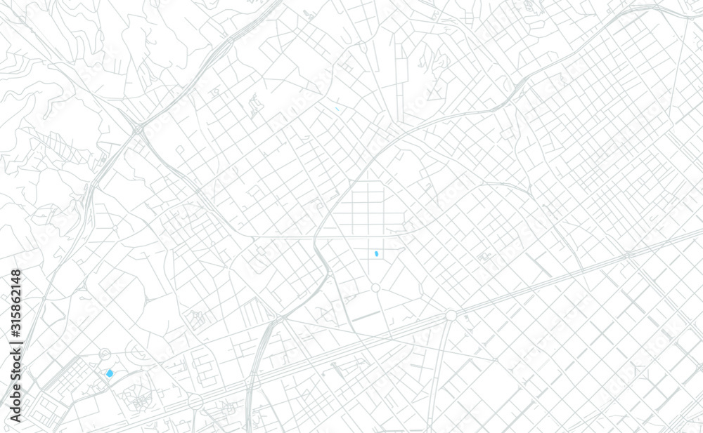Sarria-Sant Gervasi, Spain bright vector map Sarria-Sant Gervasi, Spain bright vector map
