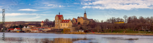 Castle with blue sky in Seeburg Saxony Anhalt