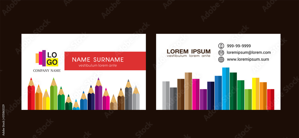 Business Card Template, vector name card