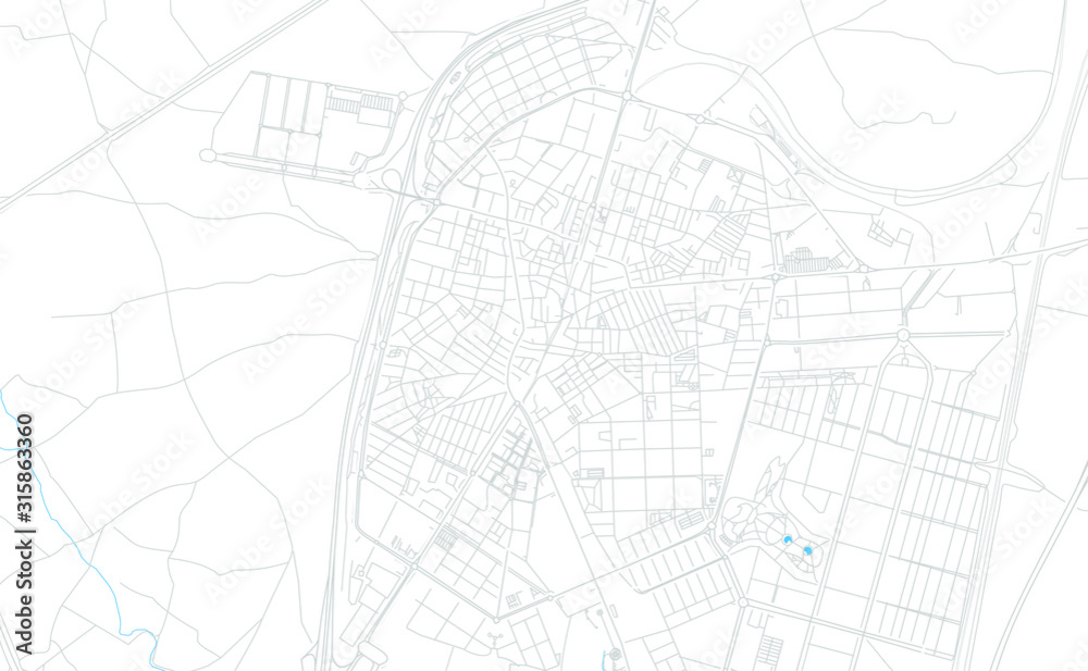 Parla, Spain bright vector map